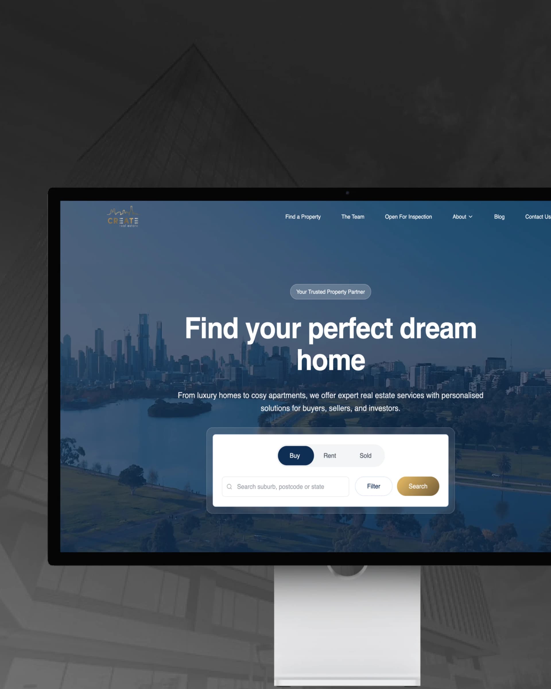 Create VIC – Real Estate Website Revamp & CRM Integration — view 1