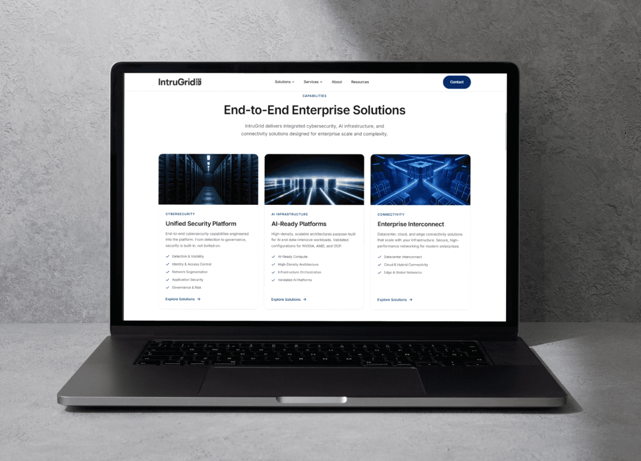 IntruGrid – Cybersecurity & Platform Website — view 3